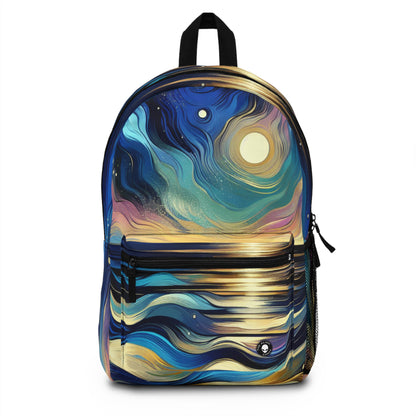 "Midnight Majesty: Abstract Ocean Reflections" - The Alien Backpack