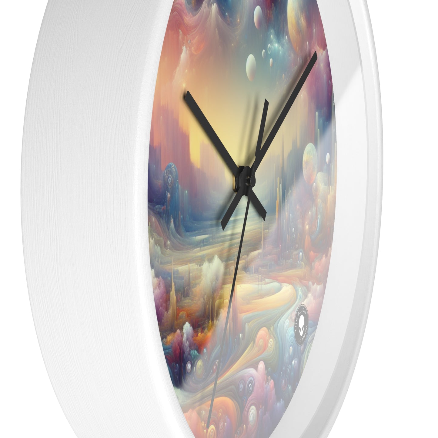 "Dreamscape Delights: A Surreal Painting" - The Alien Wall Clock