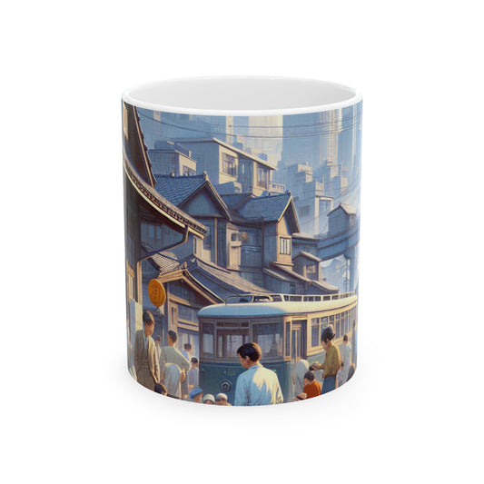 "Unity in Diversity: Community Garden" - The Alien Ceramic Mug 11oz Social Realism