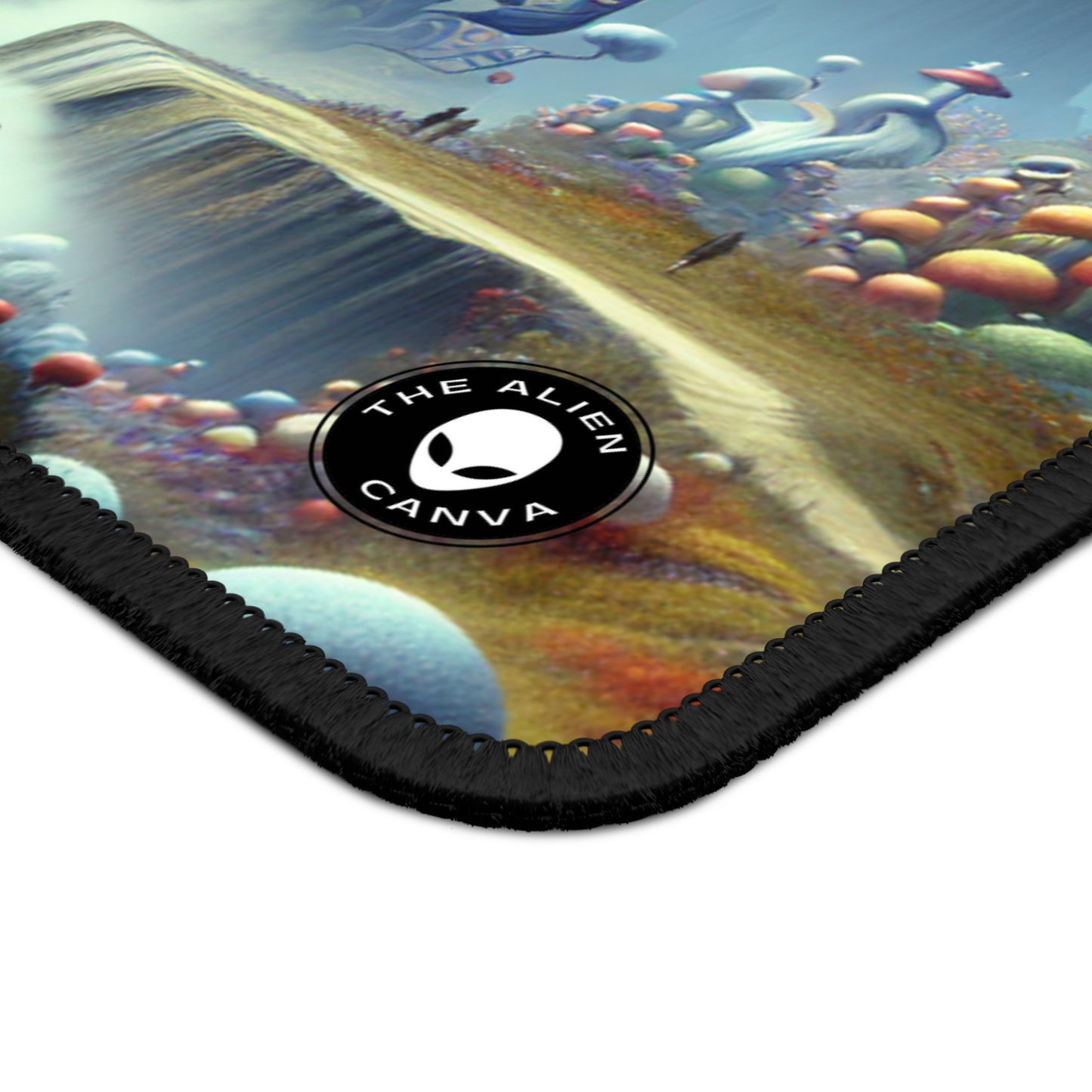 "Giant Flora and Miniature Villages: A Dreamy Wonderland" - The Alien Gaming Mouse Pad