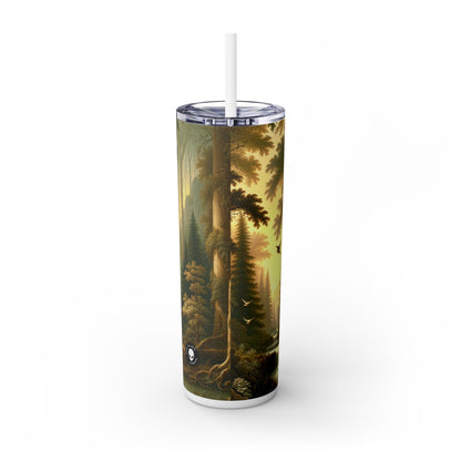 "Tranquil Forest Glen" - The Alien Maars® Skinny Tumbler with Straw 20oz