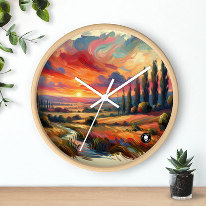 "Vistas armoniosas: una celebración postimpresionista de la naturaleza y la vida rural" - The Alien Wall Clock Postimpresionismo