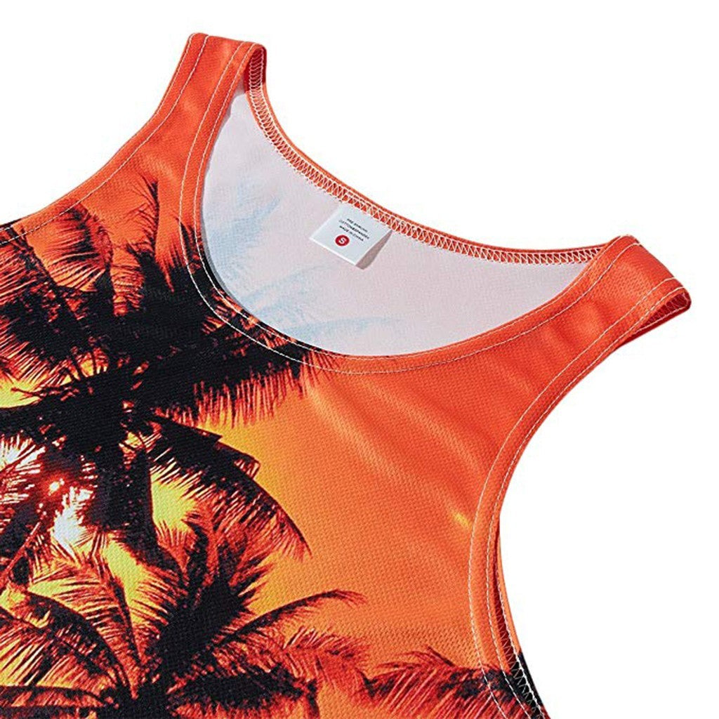 Summer Men's Tank Top Musculation D Printed Bodybuilding