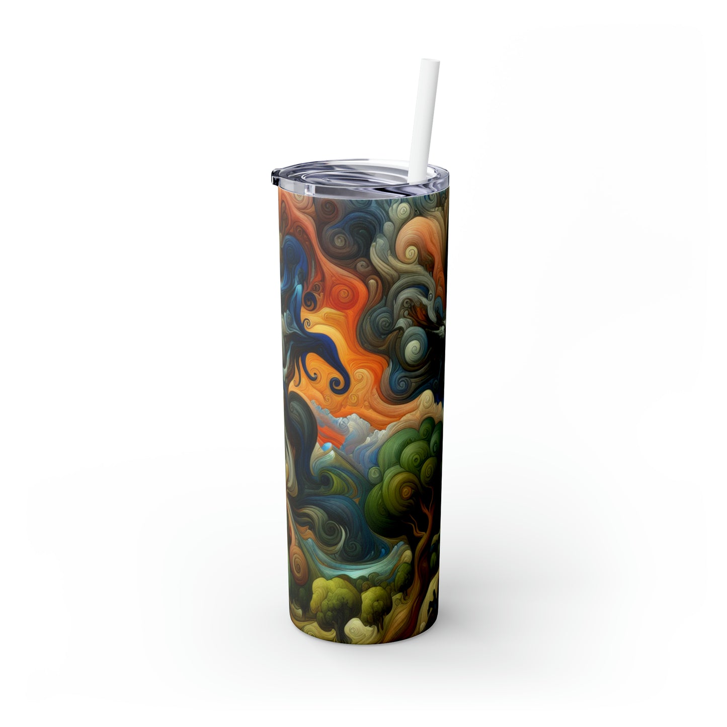 "Fusion of Aesthetics: Exploring Artistic Styles in Harmony" - The Alien Maars® Skinny Tumbler with Straw 20oz Stules