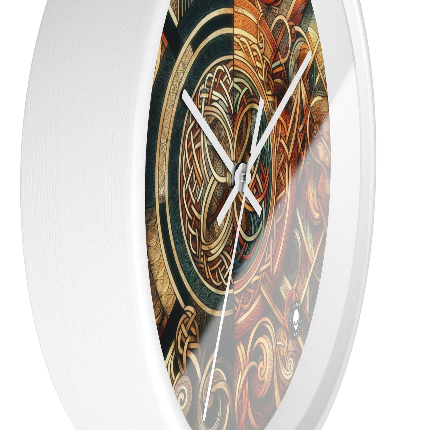 "Metamorphic Threads: Exploring Transformation through Celtic Knot Art" - The Alien Wall Clock Celtic Art