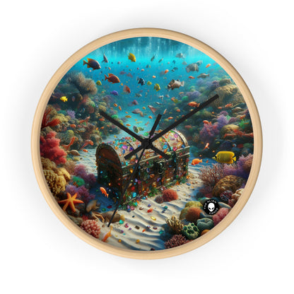 "Jeweled Depths: Discover the Hidden Treasure" - The Alien Wall Clock