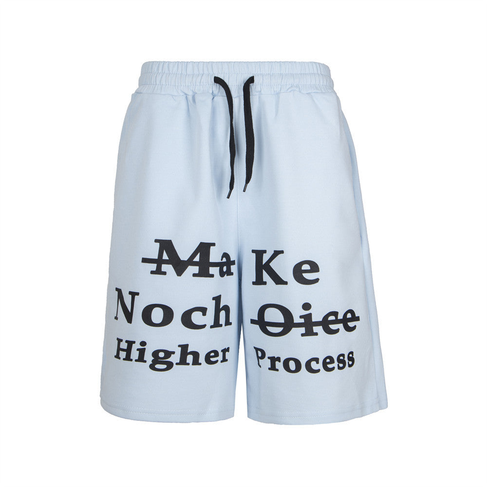 Men's American-style Letter Printed Shorts