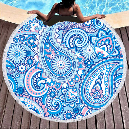 Serviette de plage ronde imprimée été