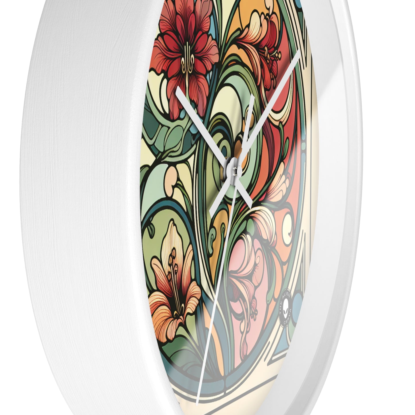 "Profundidades encantadoras: una oda Art Nouveau al reino submarino" - El reloj de pared alienígena Art Nouveau