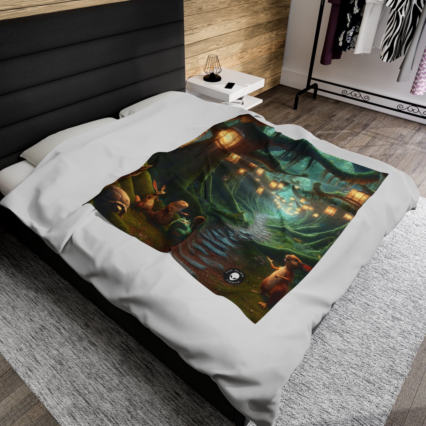 "Enchanted Forest Adventure" - The Alien Velveteen Plush Blanket