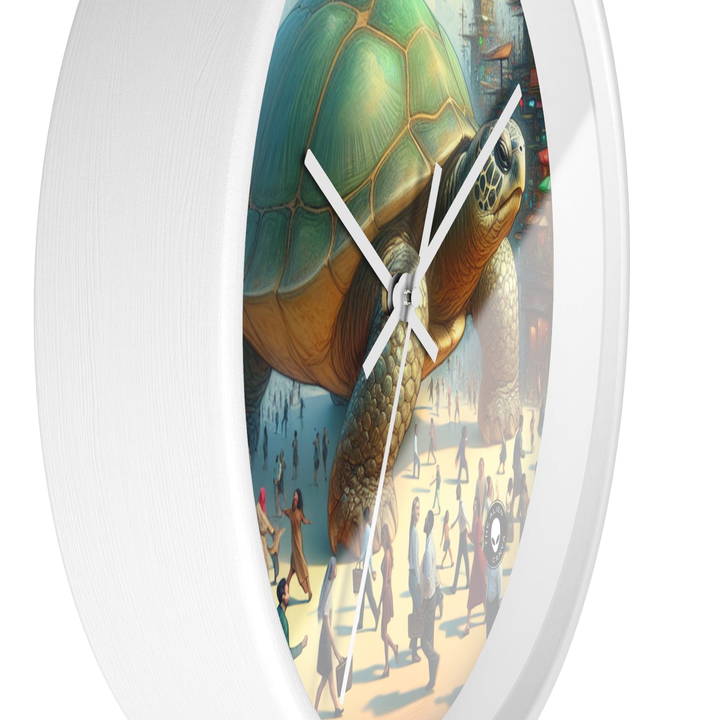 "Marvelous Turtle in the City" - The Alien Wall Clock