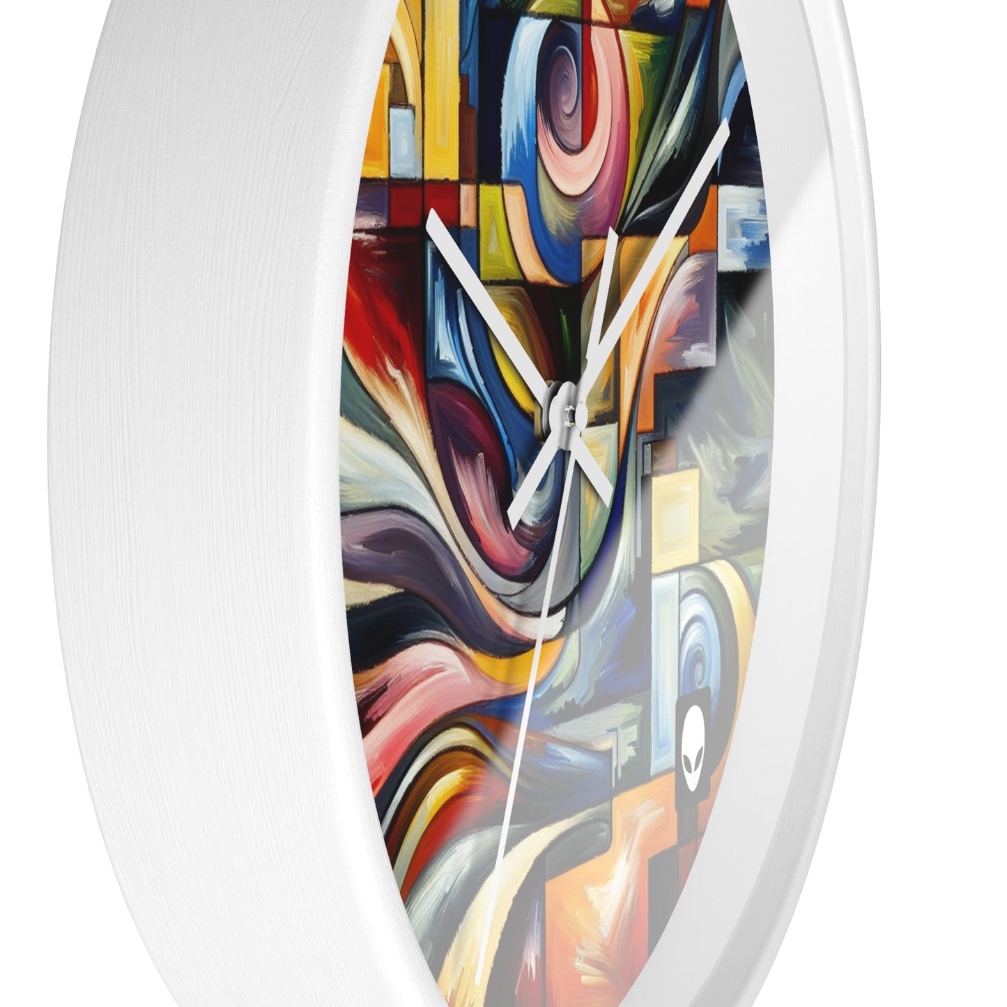 "Une tension de formes" - L'horloge murale Alien de style expressionnisme abstrait