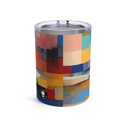 "Sunset Serenity: Soft Pastel Color Field Painting" - The Alien Tumbler 10oz Color Field Painting