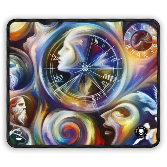 "Time's Dichotomy: Blooms and Wilt" - The Alien Gaming Mouse Pad Symbolism