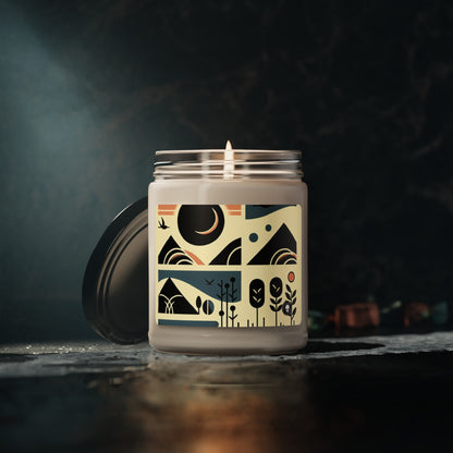 "Serenity in Geometry: Ocean Sunset" - The Alien Scented Soy Candle 9oz Minimalism