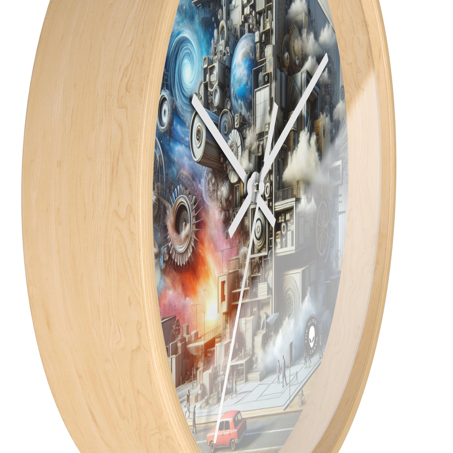 "Symbolic Transformations: Conceptual Realism in Everyday Objects" - The Alien Wall Clock Conceptual Realism