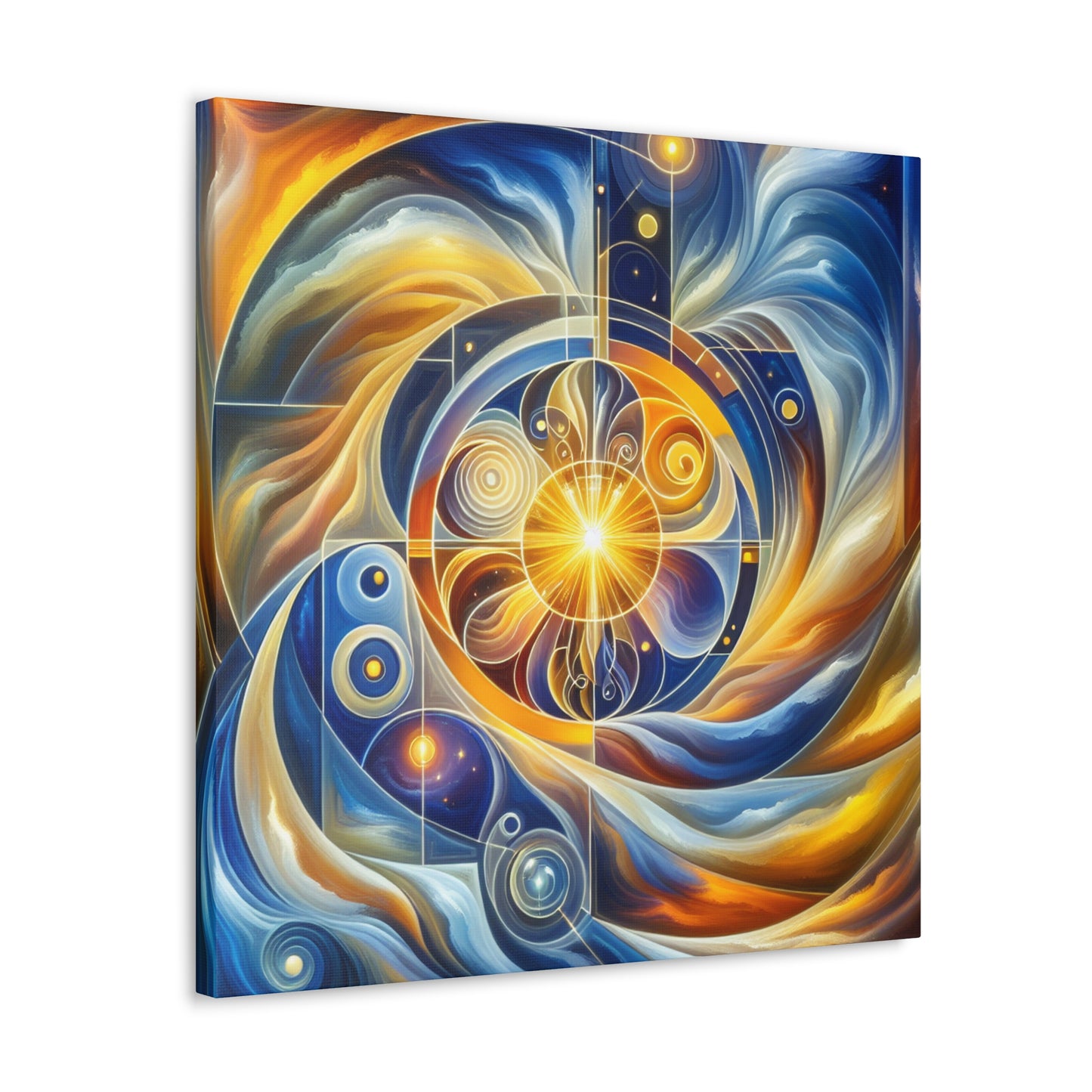 "Ascending Divinity: A Spiritual Awakening in Vibrant Geometry" - The Alien Canva Religious Art Style