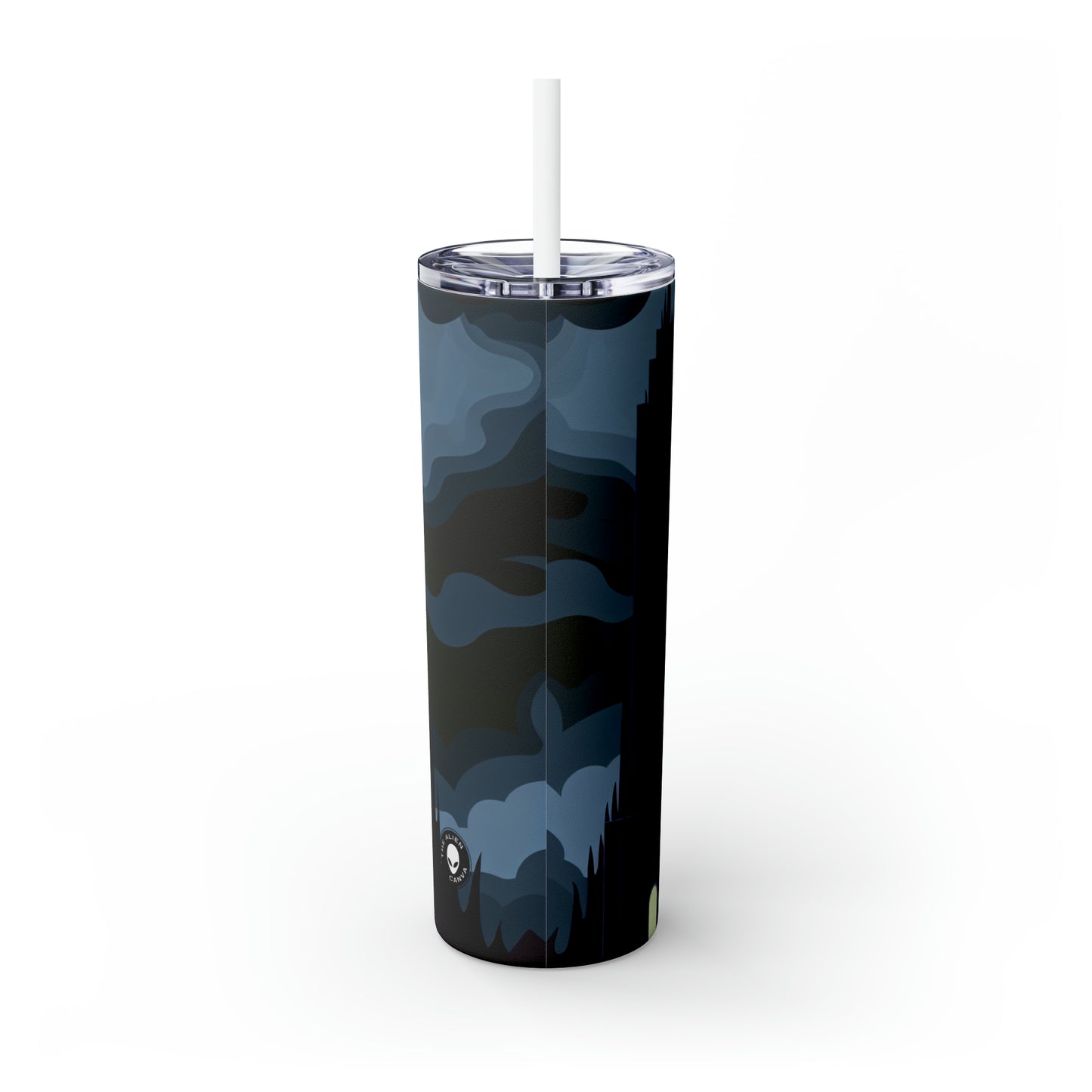 "Tour de la Terreur dans le Mordor" - The Alien Maars® Skinny Tumbler avec paille 20oz