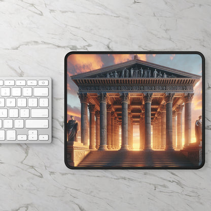 "Warm Glow of the Grecian Temple" - The Alien Gaming Mouse Pad Neoclassicism Style