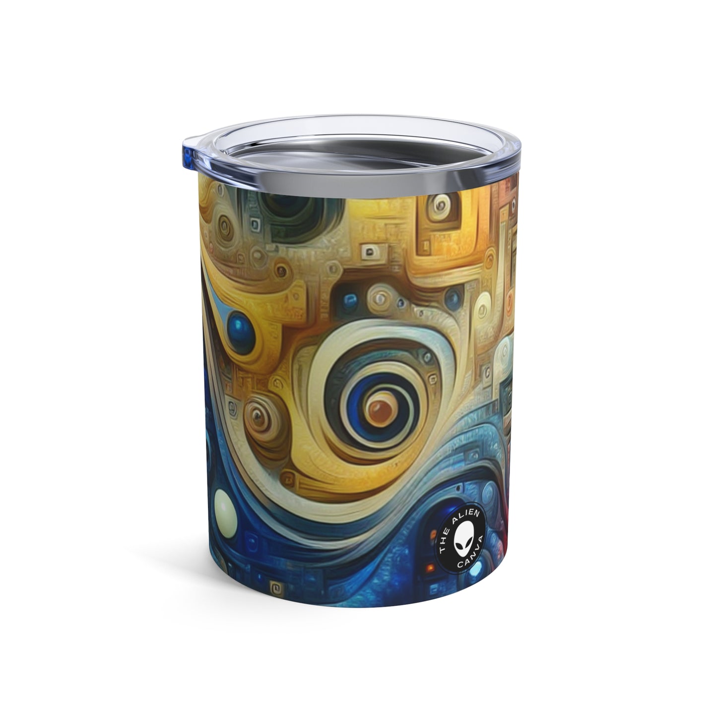 "The Timeless Garden: A Surreal Fusion of Nature and Time" - The Alien Tumbler 10oz Surrealism