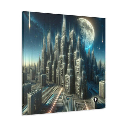 "Nighttime Cityscape Melt" - The Alien Canva