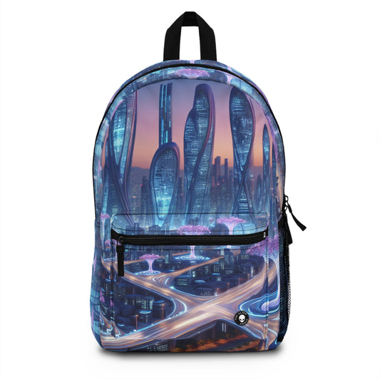 "City of Tomorrow: Nature and Technology Intertwined" - The Alien Backpack