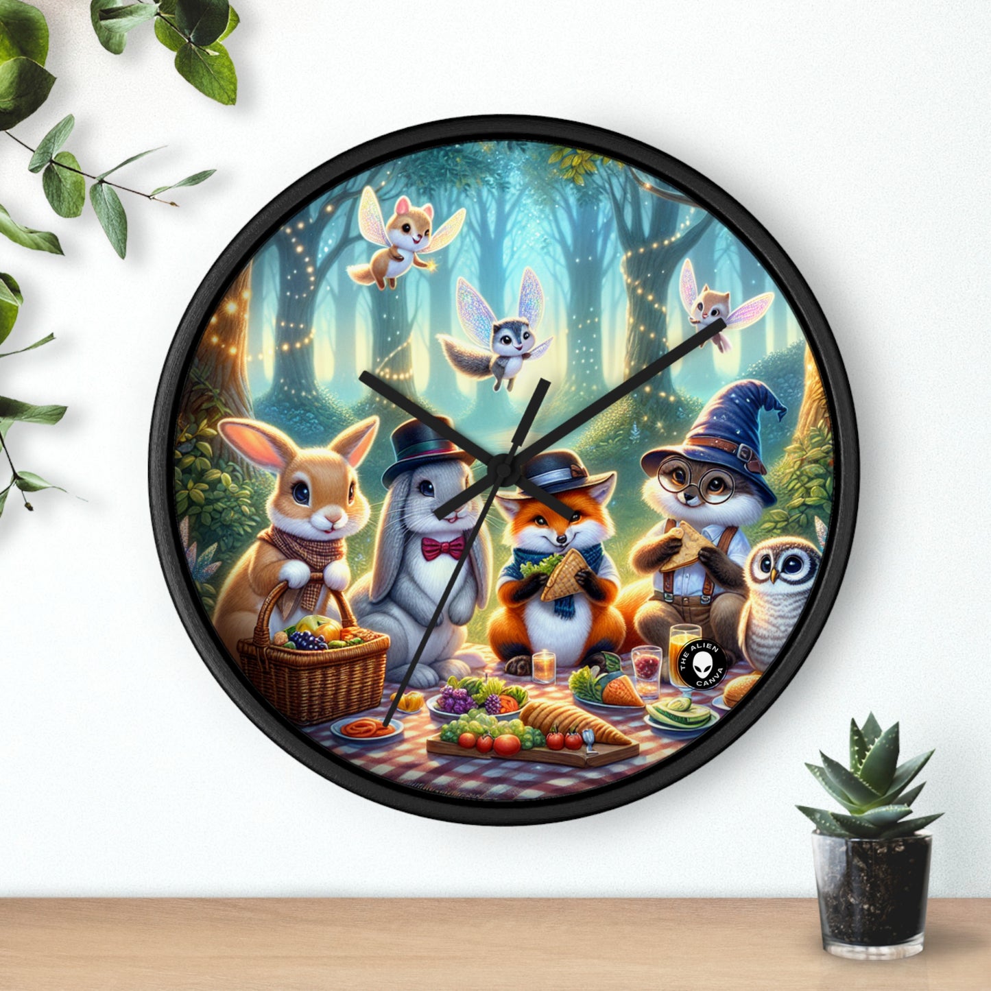 "Hats Off in the Enchanted Forest" - The Alien Wall Clock