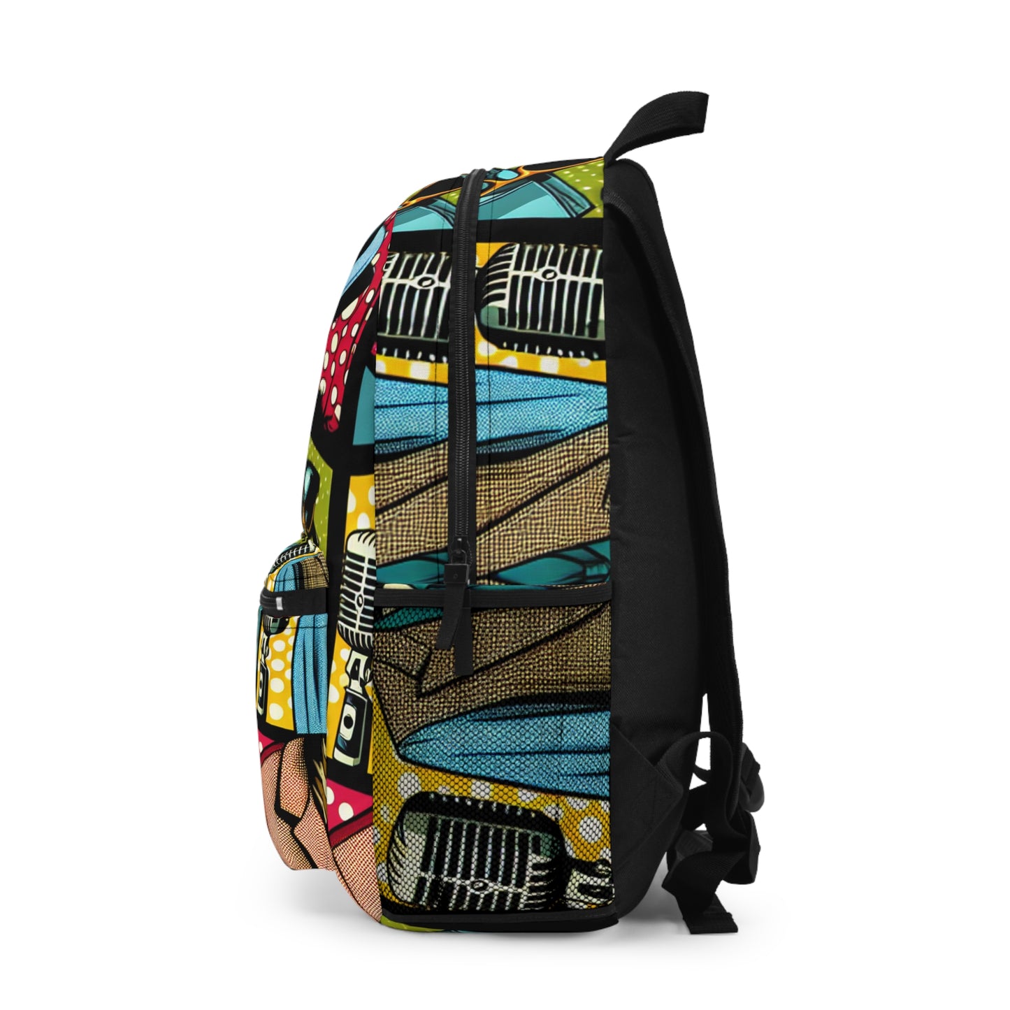 "Pop Art Apparel: A Collage of Vintage Style" - The Alien Backpack pop art Style