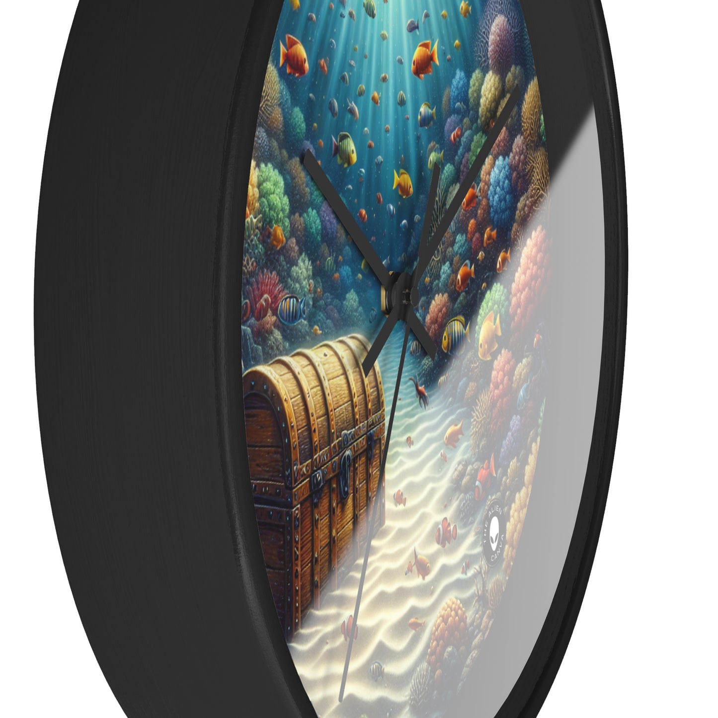 "Beneath the Waves: Treasure in the Coral Reef" - The Alien Wall Clock