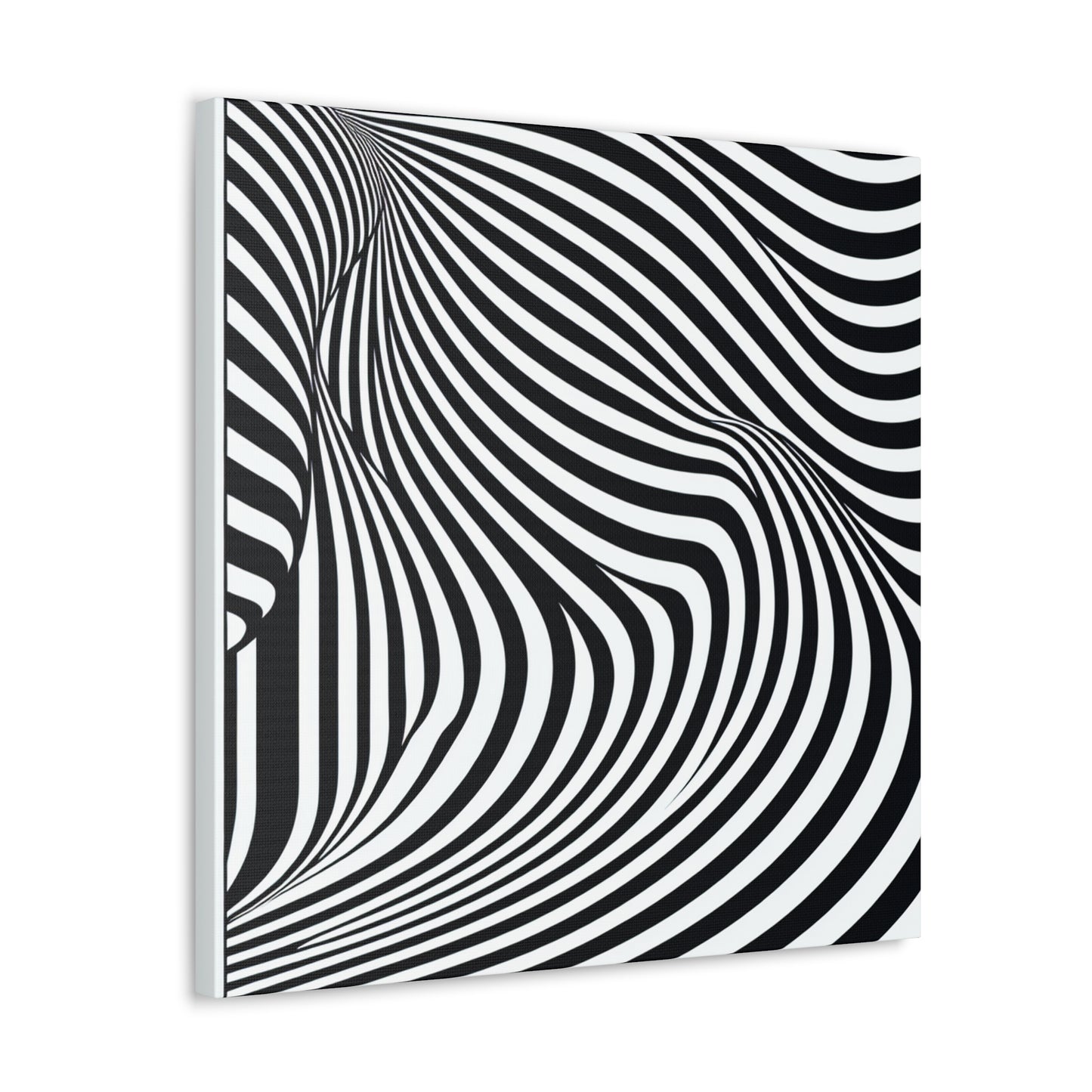 "Optical Illusion Wave" - The Alien Canva Op Art Style