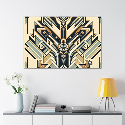 "Noches glamorosas: un paisaje urbano Art Déco" - The Alien Canva Art Deco