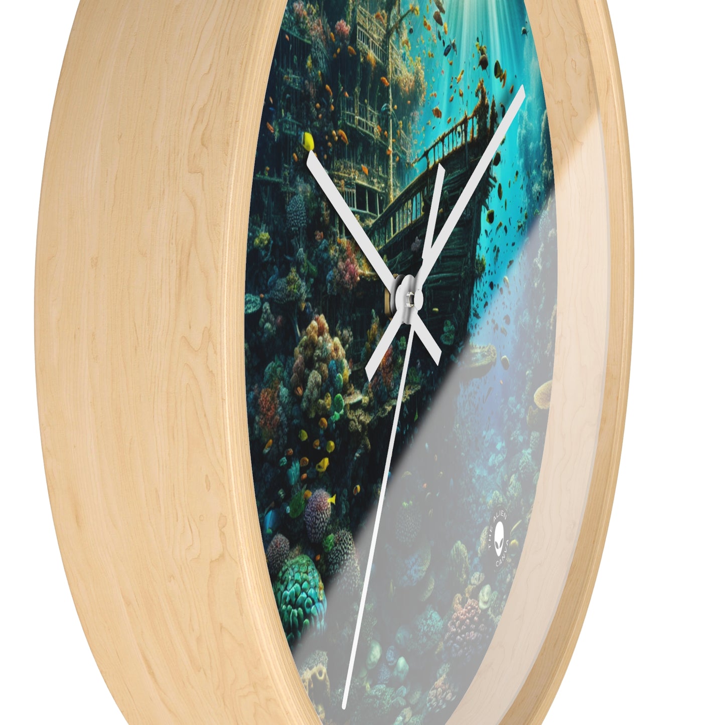 "Whimsical Underwater World" - The Alien Wall Clock