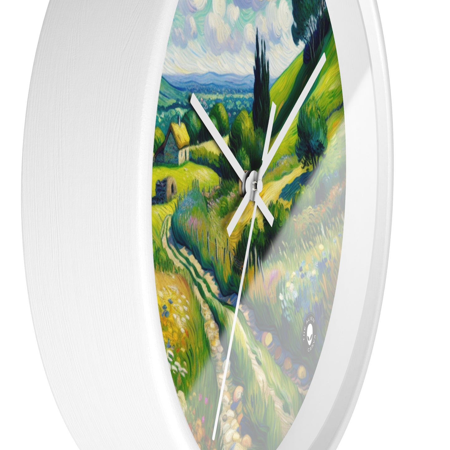 "Mystical Morning: A Post-Impressionist Journey into a Vibrant Dawn" - The Alien Wall Clock Post-Impressionism