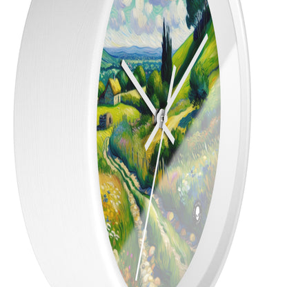 "Mystical Morning: A Post-Impressionist Journey into a Vibrant Dawn" - The Alien Wall Clock Post-Impressionism