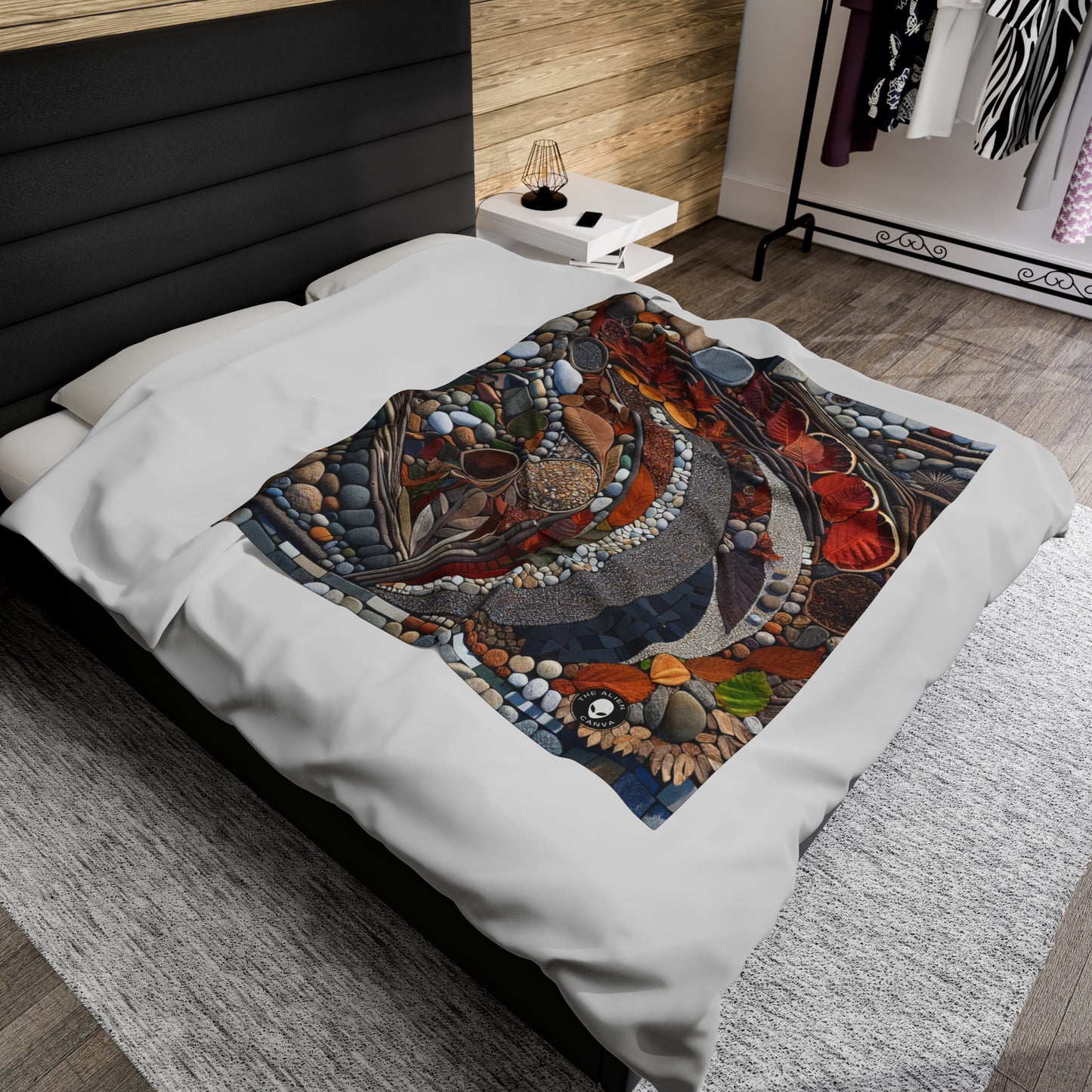 "Nature's Urban Canvas" - The Alien Velveteen Plush Blanket Land Art