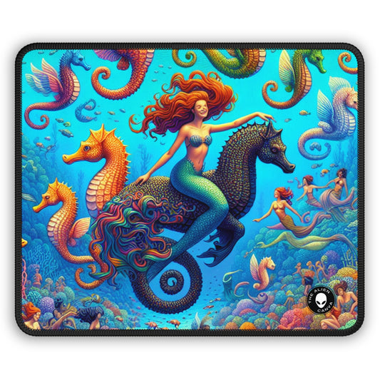 "Seahorse Serenade: A Magical Underwater Journey" - The Alien Gaming Mouse Pad