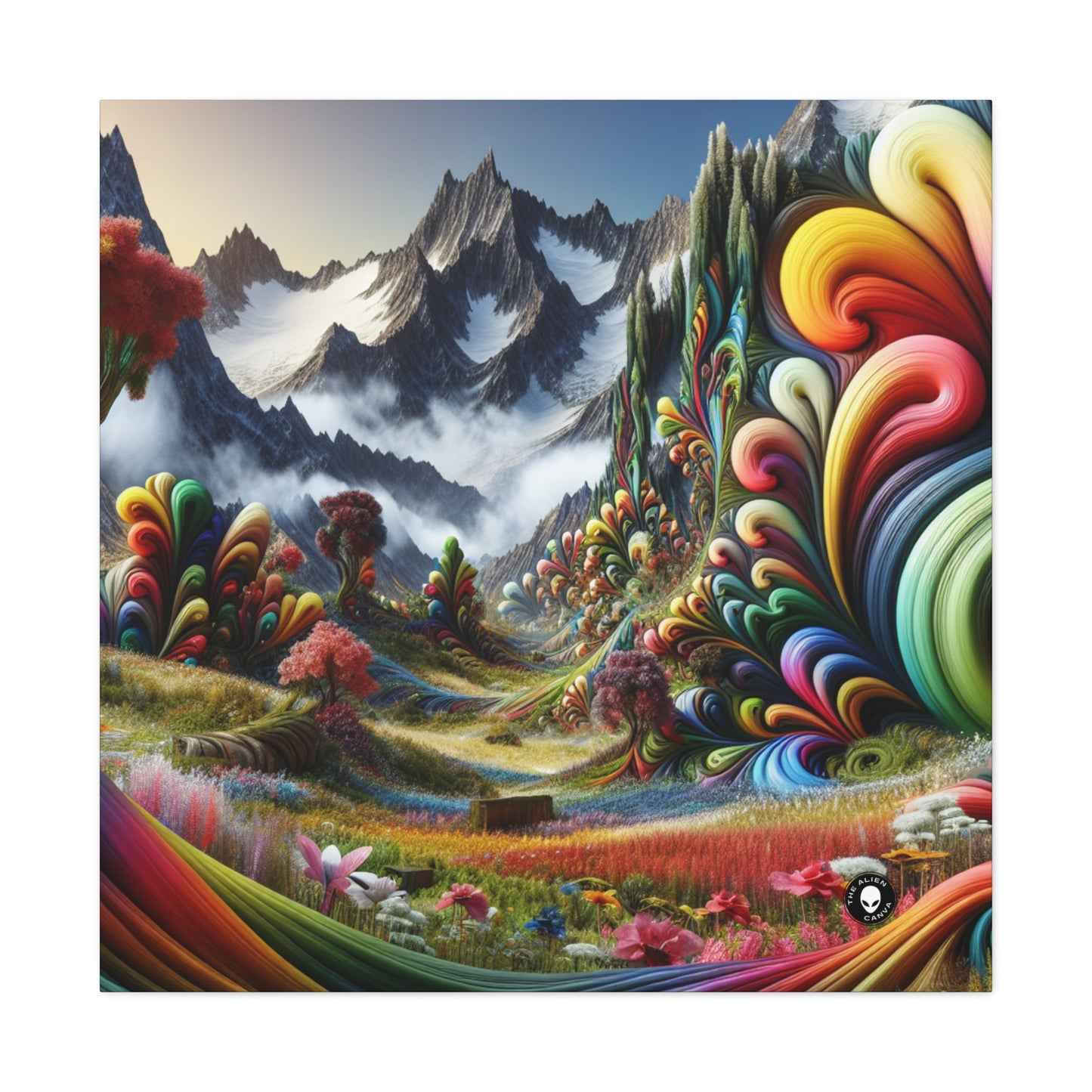 "Candy Mountains and Whimsical Valleys" - The Alien Canva