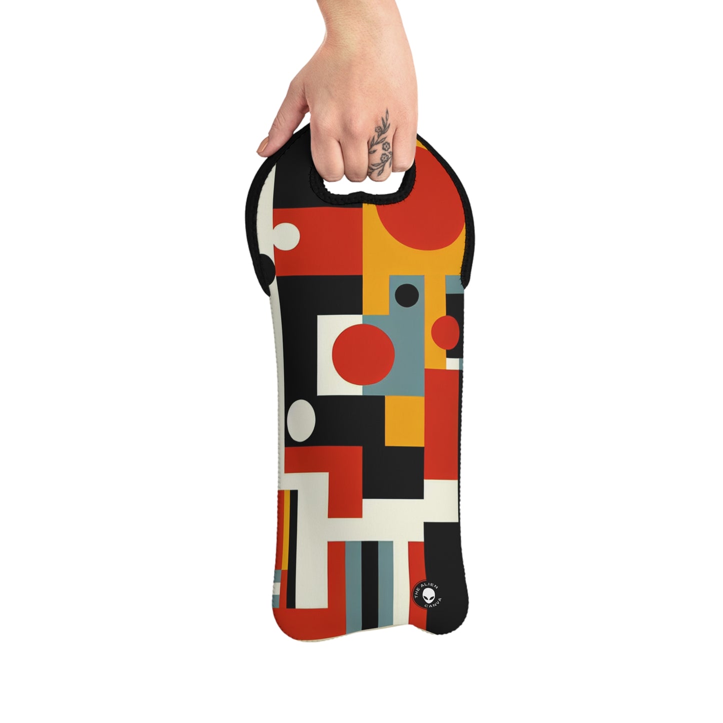 "Futurist Cityscape: Harmonizing Art and Technology in a Dynamic Constructivist Masterpiece" - The Alien Wine Tote Bag Constructivism