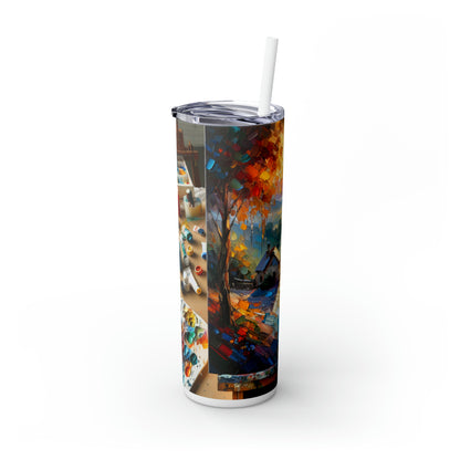 « Vibrance du marché : une perspective postimpressionniste » - The Alien Maars® Skinny Tumbler with Straw 20oz Post-impressionnisme