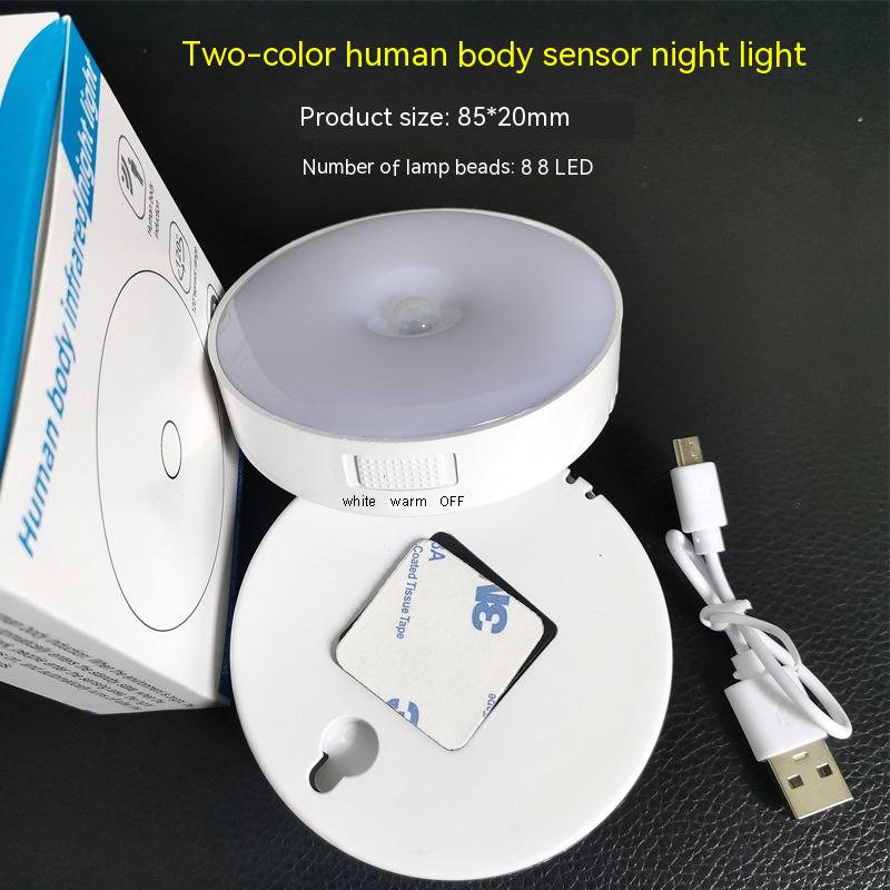 New LED Body Induction Small Night Light USB Charging