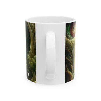 "Bosques Vigilantes: El Camino al Encanto" - Taza de Cerámica Extraterrestre 11oz