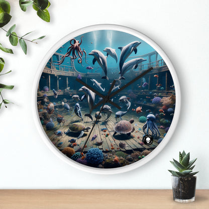 "Shipwreck Soiree: An Underwater Dance Party" - The Alien Wall Clock