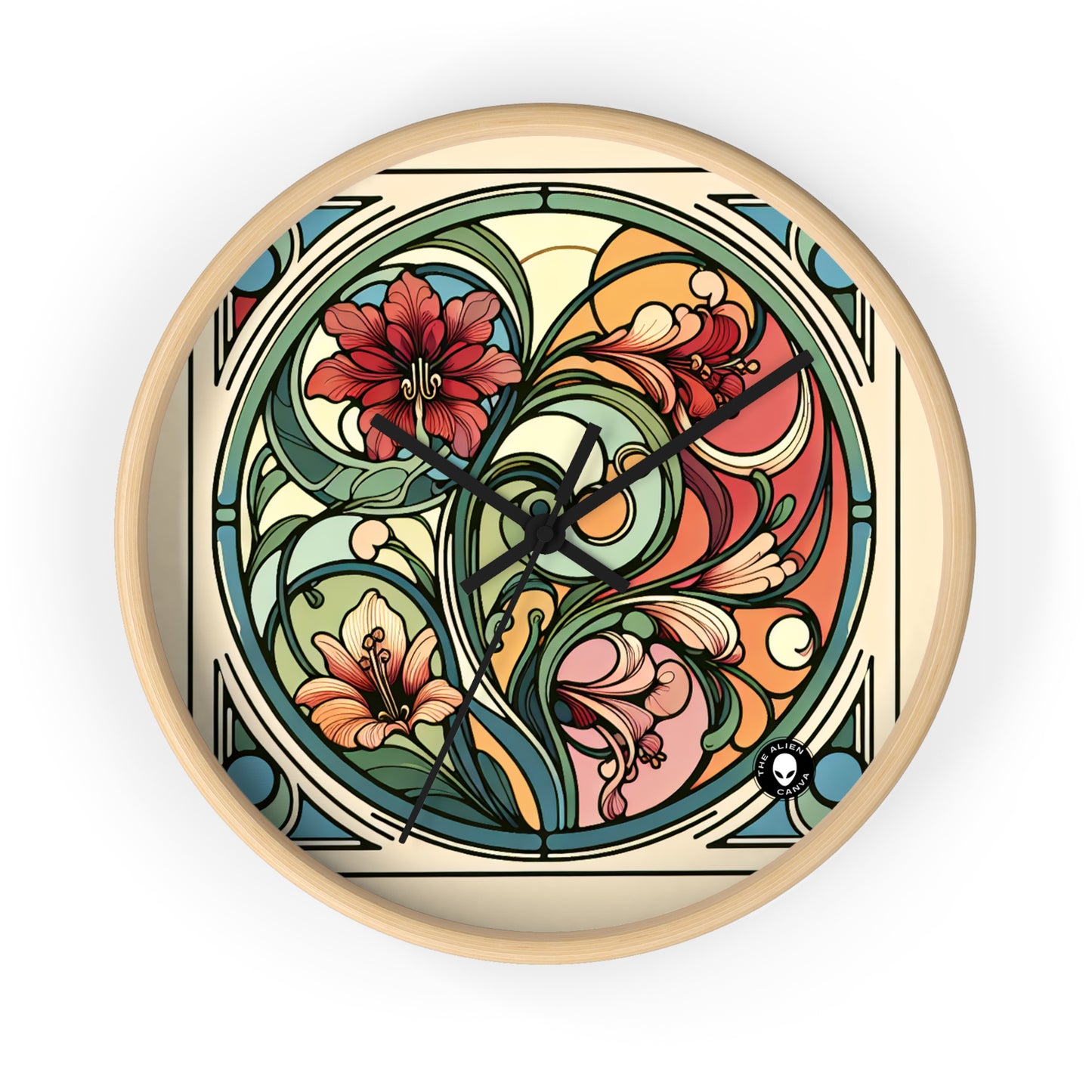 "Enchanting Depths: An Art Nouveau Ode to the Underwater Realm" - The Alien Wall Clock Art Nouveau