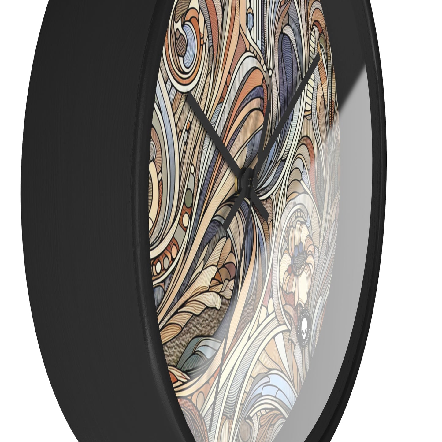 "Nature's Muse: Art Nouveau Woman" - The Alien Wall Clock Art Nouveau