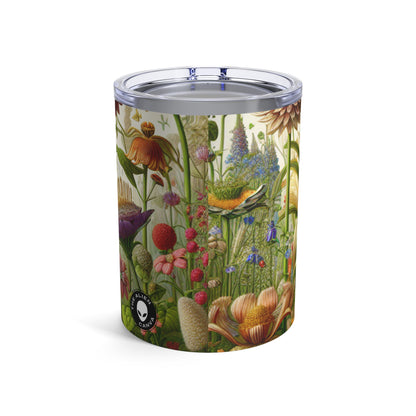 "Enchanted Garden: A Whimsical Scene" - The Alien Tumbler 10oz