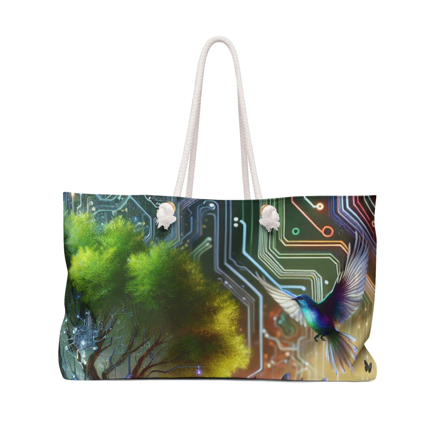 "Techno-Natural Fusion: The Future of Bio Art" - The Alien Weekender Bag Bio Art