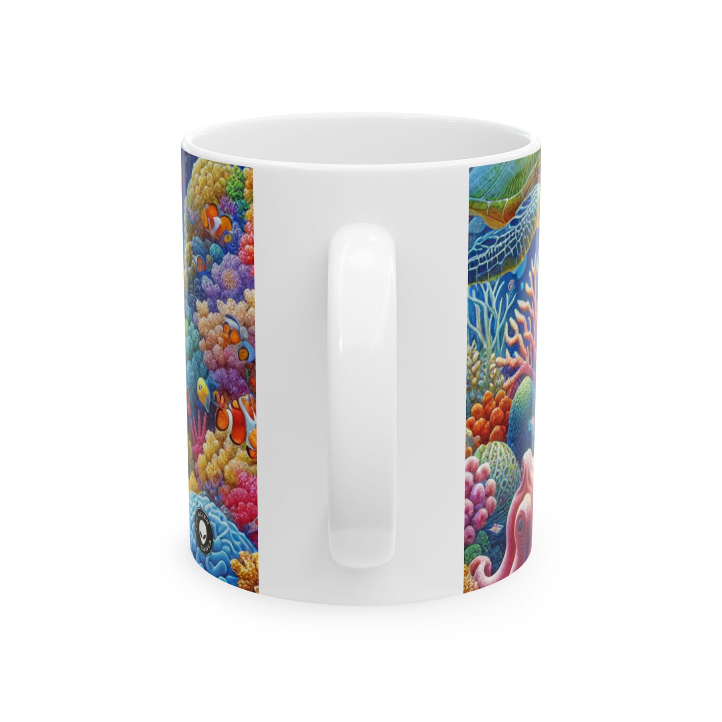 « Paradis tropical : Pays des merveilles sous-marin » – Tasse en céramique Alien 11 oz