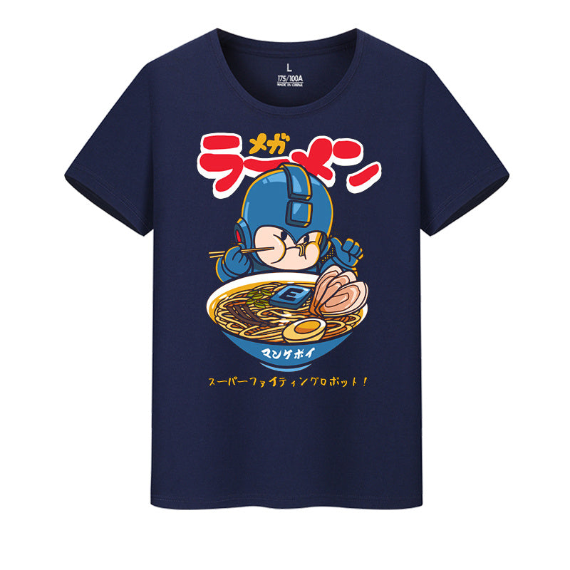 Printed pork bone ramen short sleeve