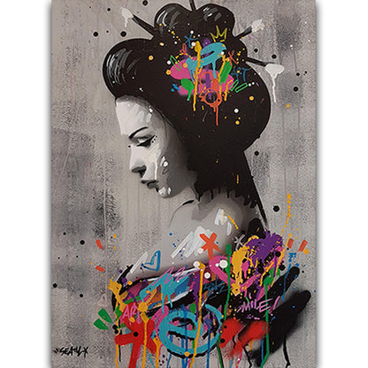 Street Graffiti Character Canvas Painting Core