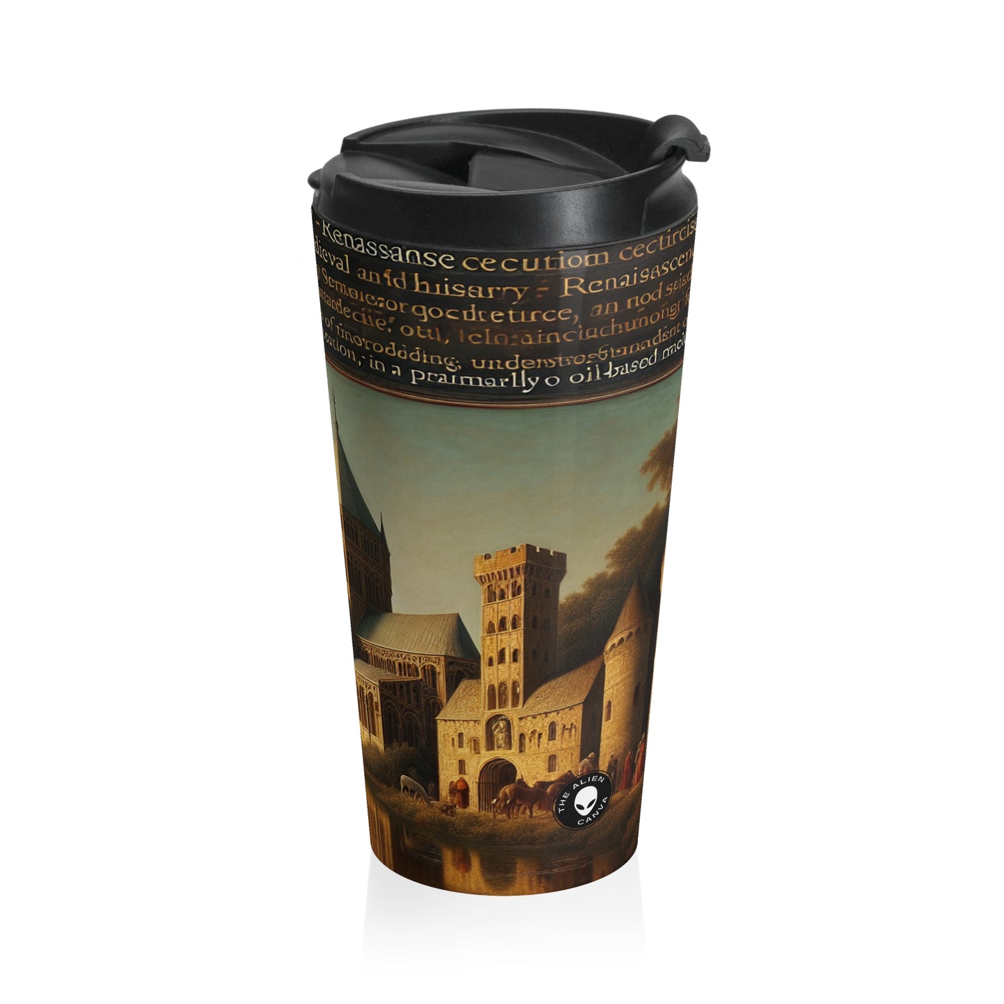 "Intellectual Discourse in the City Square" - The Alien Stainless Steel Travel Mug Proto-Renaissance